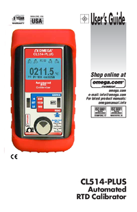 Thumbnail of document Manual - CL515-Plus High Accuracy RTD Auto-Connect Display Calibrator & Thermometer
